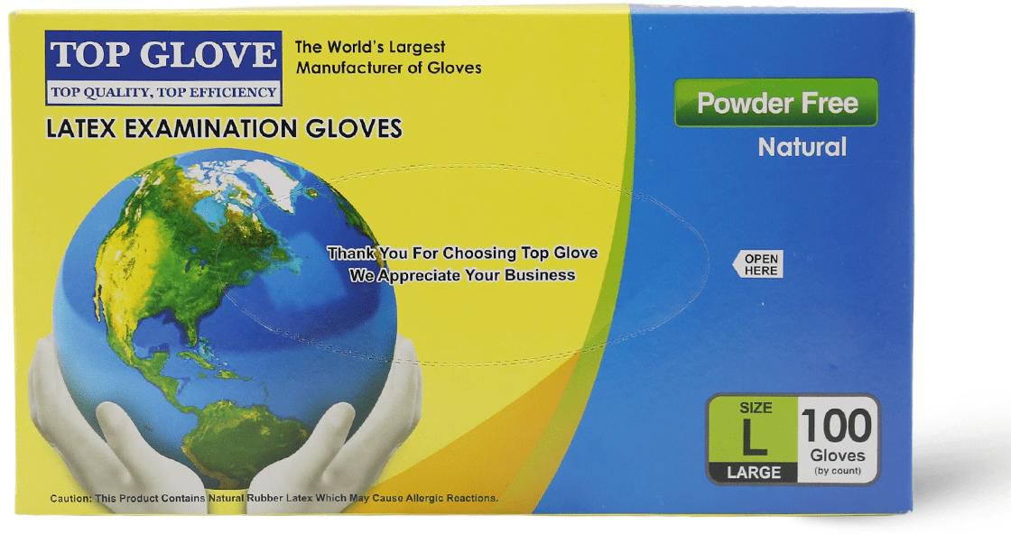 Top Gloves Latex Textured Large - 1 Kit