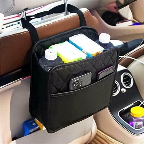 حقيبة معلقة على ظهر مقعد السيارة، حامل وثائق السيارة، حقيبة زجاجات متعددة الجيوب، صندوق تخزين منظم للسفر جيب جيب للأطفال