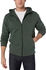 Casual Zipped Hooded Sweatshirt - Dark Green