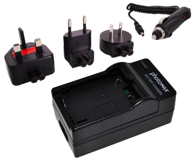 photoMAX For Canon NB1L Camera Battery Charger with Travel Plugs