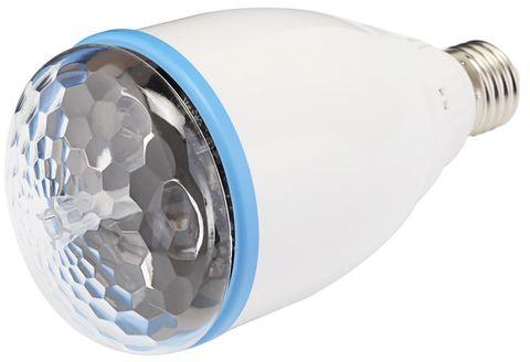 Generic E27 3W Full Color RGB LED Rotating Lamp Stage Light - White