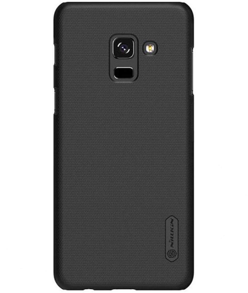 Frosted Hard Shield Case Cover With Screen Protector For Samsung Galaxy A8 Plus (2018) Black