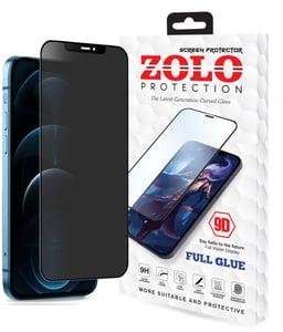 Zolo Anti-spy Anti-fingerprint Matt Privacy 9d Tempered Glass Screen Protector For Apple Iphone 12 Pro Max Black