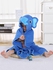 Bath Blanket Kids Blue Eleghant Shaped Bathrobes Soft Cozy Baby Hooded Towel