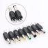 Vakind 1Set 8Pcs Universal 2Pin Plug Charger Tip AC/DC Power Adapter For Notebook
