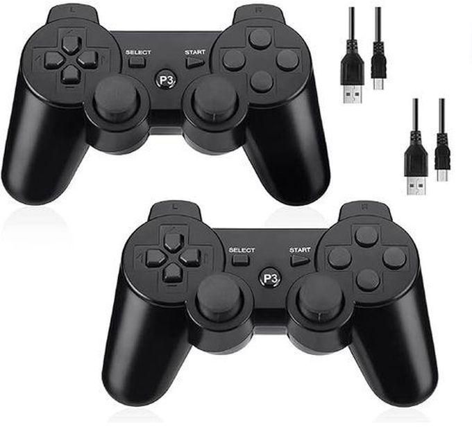 PlayStation 3 Wireless Bluetooth Controller With Charging Cables - 2 Pieces