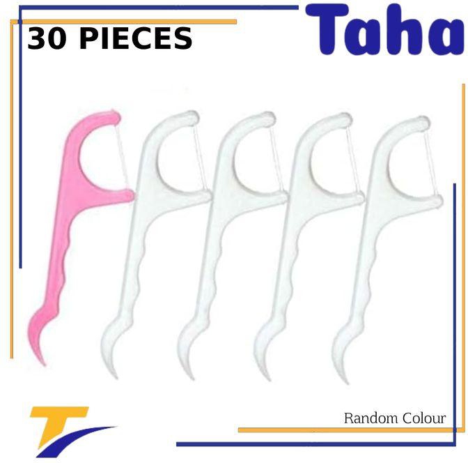 Taha Offer Plastic Toothpick Floss Stick 30 Stick