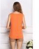 Dream Fashion Tops Women O-Neck Casual Tank T-Shirt - Orange