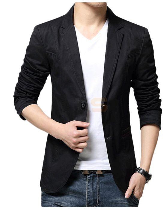Casual Style Blazer Solid Color Polyester Men's Suit 850