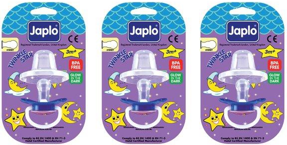 Japlo Twinkle Star Soother Blister Cards - Cherry (3 in 1)