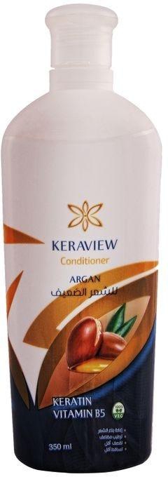 Get Keraview Keratin Conditioner Argan Oil For Weak And Damaged Hair, 350ml with best offers | Raneen.com