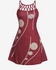Plus Size Crisscross Caged Cutout Glitter Print Cami Dress - L