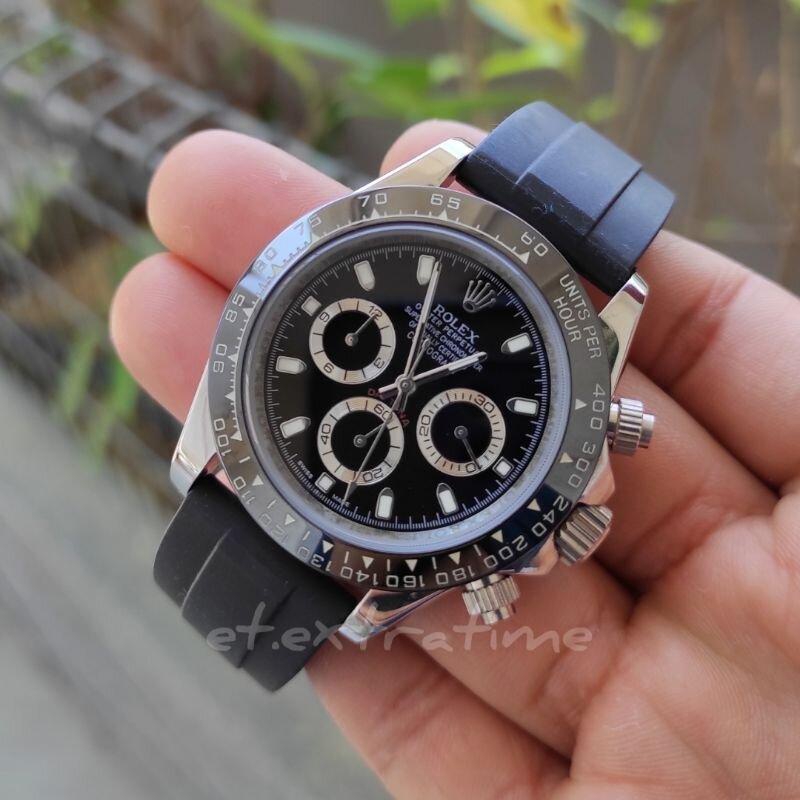 Rolex Men's Automatic Luxury Watch (Black/Silver)