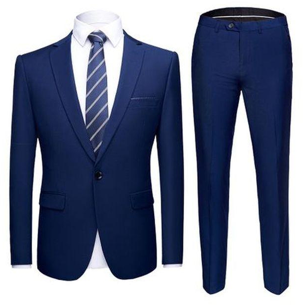 Exclusive Men's Slim Fit Suit - Navy Blue