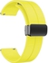 Compatible with All 22mm Smart Watch Band Silicone Magnetic Closure for Men Women (Yellow, 22MM)