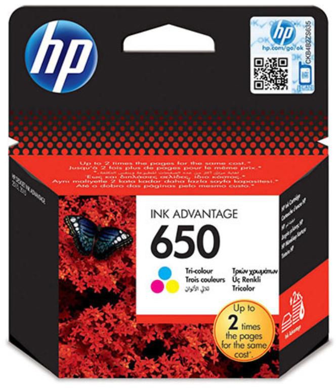 Hp 650 Tri-color Original Ink Advantage Cartridge