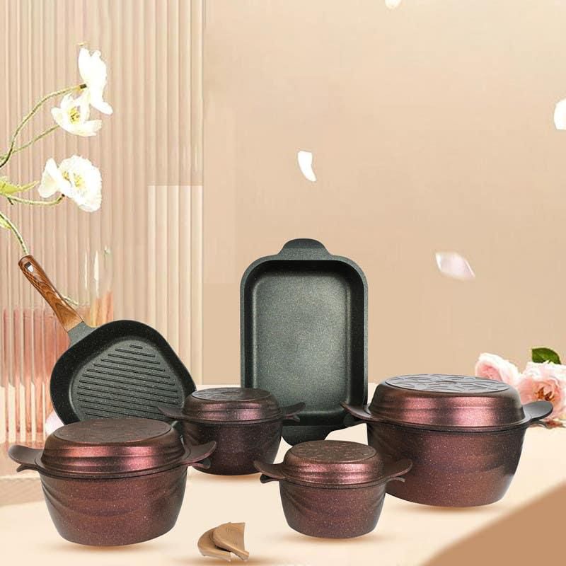 Get Neoklein Granite Cookware Set, 10 Pieces - Copper with best offers | Raneen.com