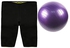 one year warranty_Hot Slimming Short 5Xl, Black, Mf167-Bla1 with Yoga and Gym Ball, Size 85 cm, Purple, SP67-3785
