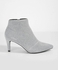 Silver Shimmer Detail Ankle Boots