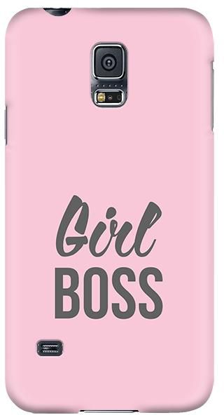 Stylizedd Samsung Galaxy S5 Premium Slim Snap case cover Gloss Finish - Girl Boss Pink