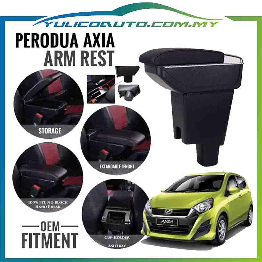 Perodua Axia All Spec OEM Adjustable Car Arm Rest Consoles Box (Black)