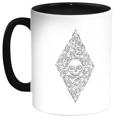 Bones And Skull Printed Coffee Mug Black/White 11ounce