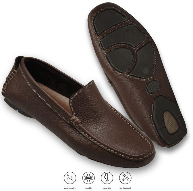 Silver Shoes Super Light Brown Men Summer Shoes 100% Genuine Leather