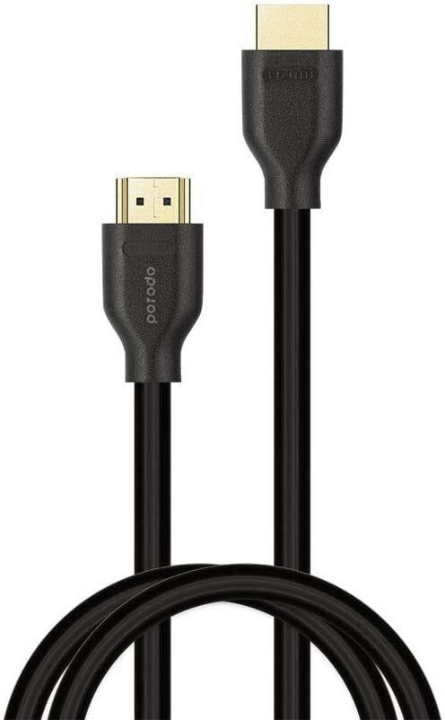 Porodo 8K HDMI To HDMI Cable V2.1 And (2m/6.6ft) -Gold Plated connectors -With Dyanmic HDR -4K Backward Compatible