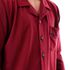 Kady Full Buttons Down Top With Elastic Waist Pajama Pants - Maroon