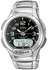 Casio Men's World Time Ana-Digi Dial Stainless Steel Band Watch - AQ-180WD-1BV