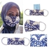 aZeeZ Moroccan Blues Women Face Mask - 3 Layers + 5 SMS Filter