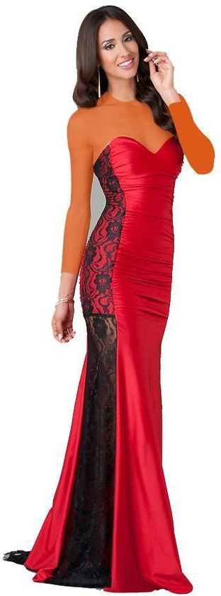 Long Dress For Women, Red, R70210-1P