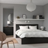 MALM Bed frame, high, black-brown, 160x200 cm - IKEA
