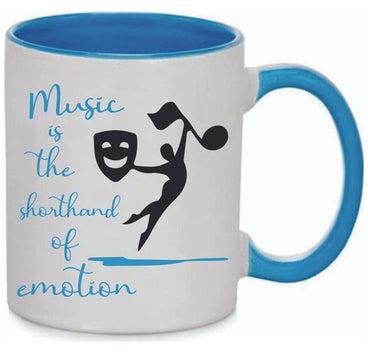 Music Emotion Printed Ceramic Mug Multicolour 11ounce