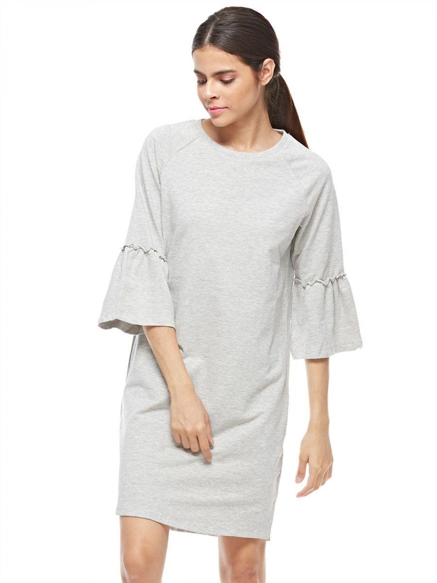 Only Straight Dress for Women - Grey