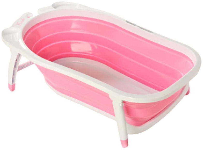 Pikkaboo Baby Foldable Portable Non-Slip Bath Tub – Pink