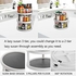 3 Tier Turntable - 12'' Round Tiered Rotating Kitchen Spice Organizer and Non-Skid Organization Storage Container - Tiered Tray for Fruit, Snacks, Cosmetic, Pantry, Bathroom(Grey)