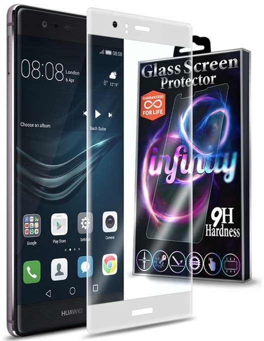 Infinity Real Curved Glass Screen Protector For Huawei P9 - White