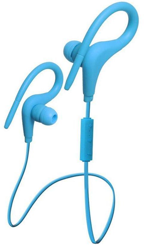 New BT-1 Headphones Bluetooth 4.1 Earphone Sport Wireless Ear Hook Design Headset for HTC (Blue)