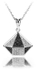 Black and Clear Crystals in 925 Sterling Silver with Tetrahedron cuts [VM0013PSSS]