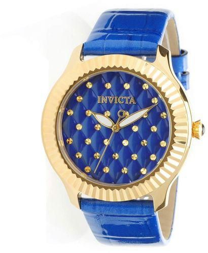 Invicta 22564 Leather Watch - Blue