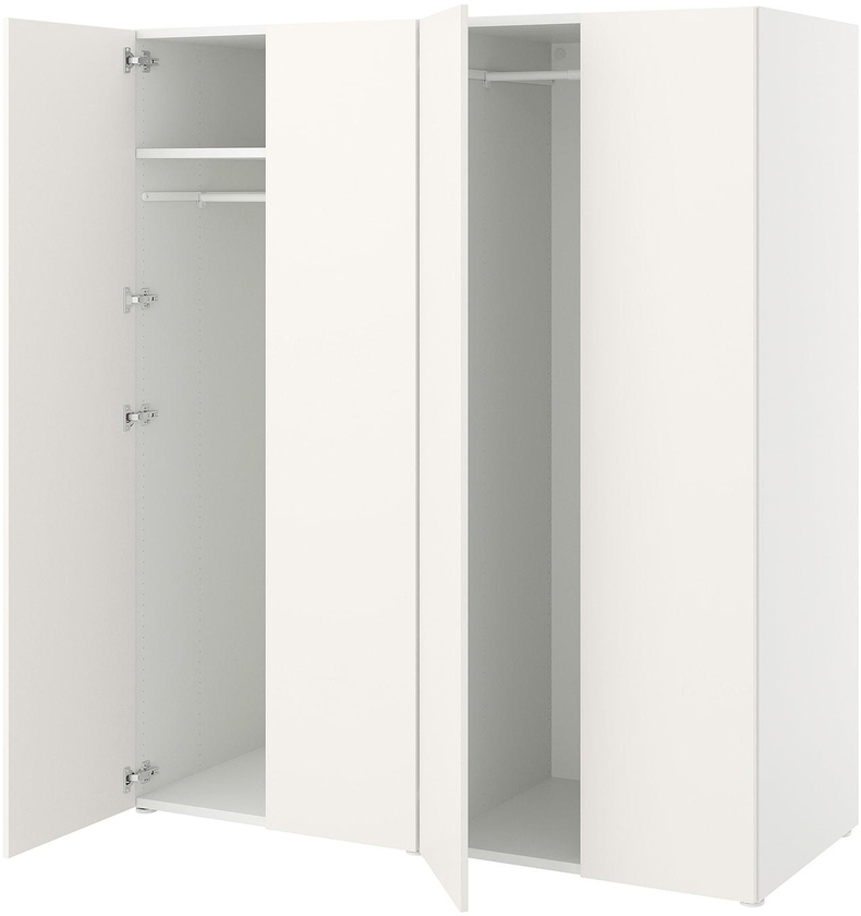 PLATSA Wardrobe with 4 doors - white/Fonnes white 160x57x181 cm