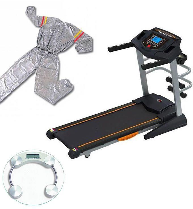 4 in 1 Multi-functions Treadmill - 120 kg +Sauna Suite + Weighting Scale - Free Gifts