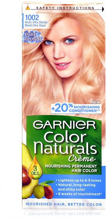 Garnier, Hair Color, Natural Cream, Arctic Ultra Blond 1002 - 1 Kit