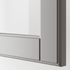 METOD خزانة حائط مع أرفف/4 أبواب زجاجية - أبيض/Bodbyn رمادي ‎80x100 سم‏