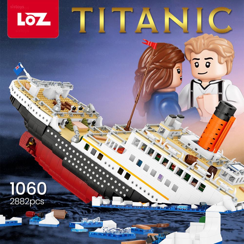 CHUP DULU LOZ IDEAS Mini Block 1060 Titanic Cruise Ship Building Brick