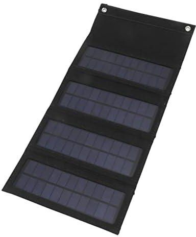 لوحة شمسية محمولة 40 واط، واجهة USB عالية الكفاءة في التحويل، كفاءة انتاج جيدة، لوحة شمسية قابلة للطي 40 واط للتخييم وركوب الخيل (اسود)