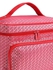 حقيبة مستحضرات تجميل عملية ومناسبة للسفر بتصميم شبكي ماسي أحمر