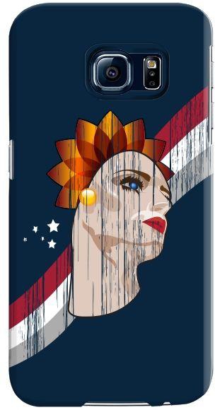 Stylizedd  Samsung Galaxy S6 Premium Slim Snap case cover Gloss Finish - Lady Liberty - Blue  S6-S-217