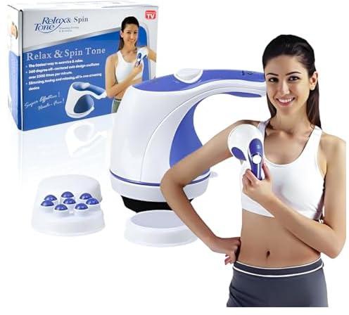 hanso Massage Relax & Spin Tone Vibration body Massager device Professional Body Sculptor Spin Tone Full Body Slimming Massager - The Easiest Way to Exercise & Relax